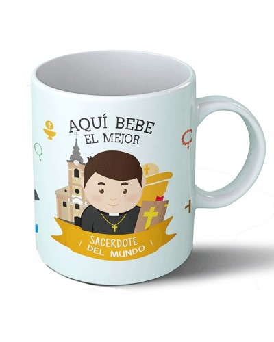 Tazas Taza Aquí bebe el mejor sacerdote del mundo