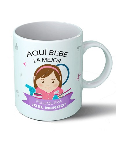 Tazas Taza Aquí bebe la mejor peluquera del mundo