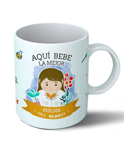 Tazas Taza Aquí bebe la mejor bióloga del mundo