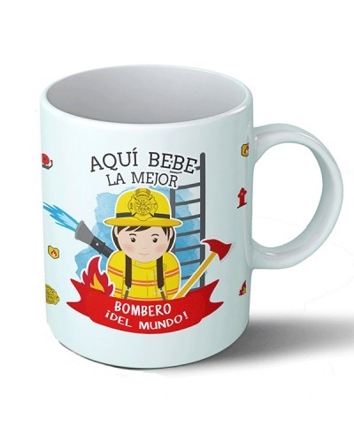 Tazas Taza Aquí bebe la mejor bombero del mundo