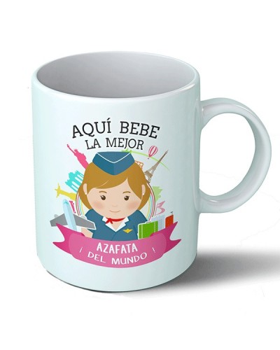 Tazas Taza Aquí bebe la mejor azafata del mundo