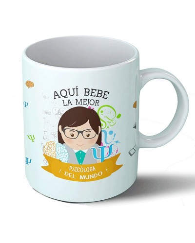 Tazas Taza Aquí bebe la mejor psicóloga del mundo