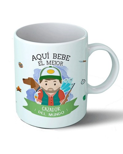 Tazas Taza Aquí bebe el mejor cazador del mundo