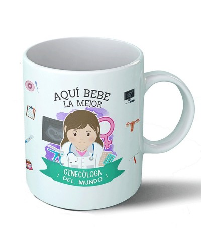 Tazas Taza Aquí bebe la mejor ginecóloga del mundo