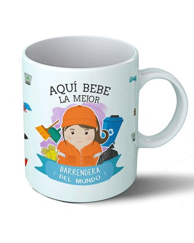 Tazas Taza Aquí bebe la mejor barrendera del mundo