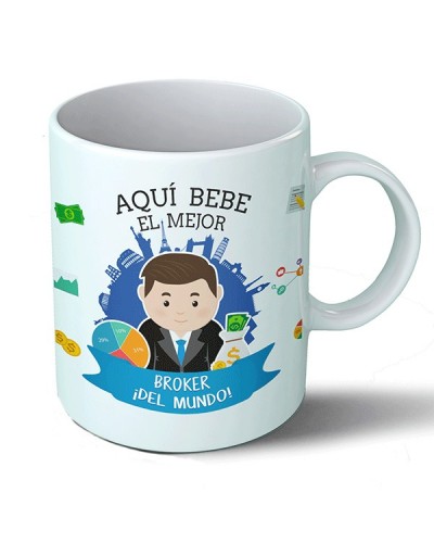 Tazas Taza Aquí bebe el mejor broker del mundo