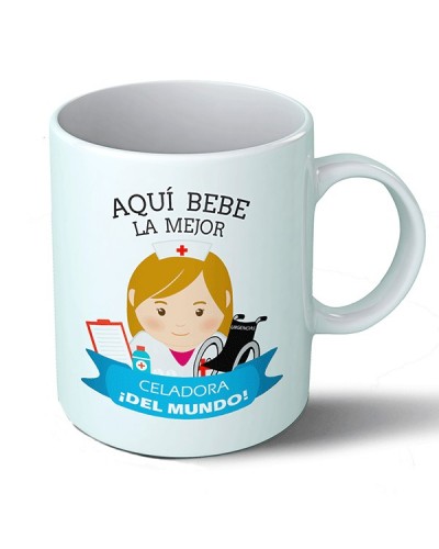 Tazas Taza Aquí bebe la mejor celadora del mundo