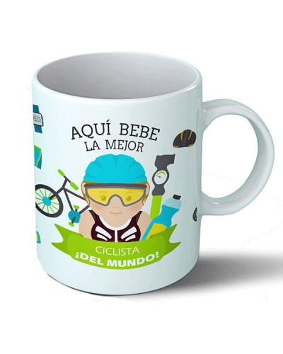 Tazas Taza Aquí bebe la mejor ciclista del mundo