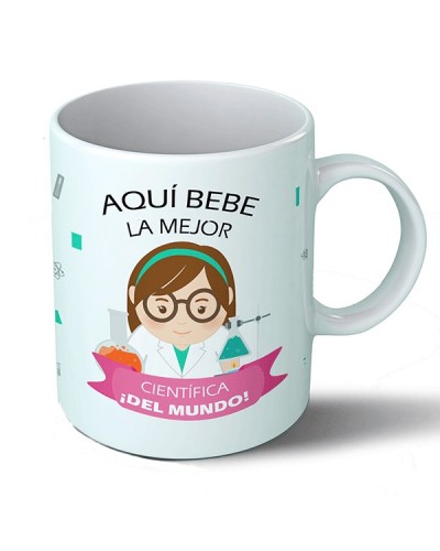 Tazas Taza Aquí bebe la mejor científica del mundo