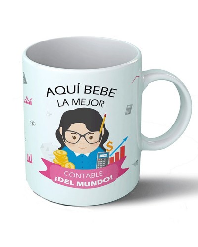 Tazas Taza Aquí bebe la mejor contable del mundo