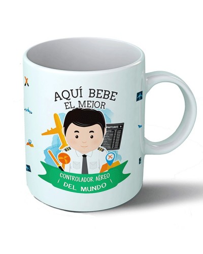 Tazas Taza Aquí bebe el mejor controlador aéreo del mundo