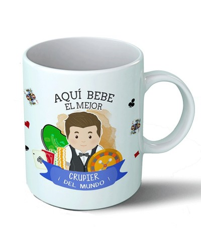 Tazas Taza Aquí bebe el mejor crupier del mundo