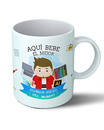 Tazas Taza Aquí bebe el mejor diseñador gráfico del mundo