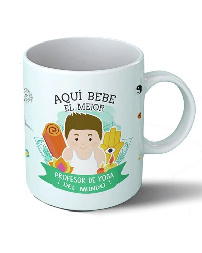 Tazas Taza Aquí bebe el mejor profesor de yoga del mundo