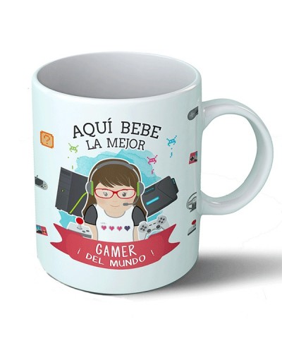 Taza Aquí bebe la mejor gamer del mundo