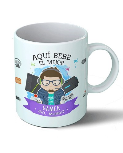 Tazas Taza Aquí bebe el mejor gamer del mundo