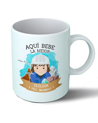 Tazas Taza Aquí bebe la mejor geóloga del mundo