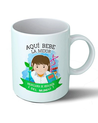 Taza Aquí bebe la mejor profesora de biología del mundo