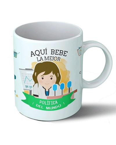 Tazas Taza Aquí bebe la mejor política del mundo