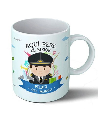 Taza Aquí bebe el mejor piloto de aviones del mundo