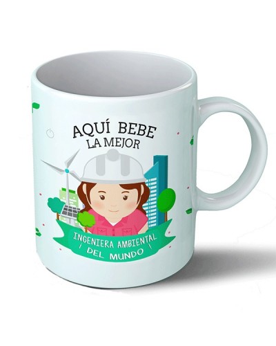 Taza Aquí bebe la mejor ingeniera ambiental del mundo