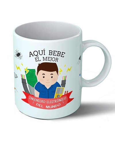 Taza Aquí bebe el mejor ingeniero electrónico del mundo