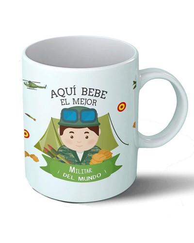 Taza Aquí bebe el mejor militar del mundo