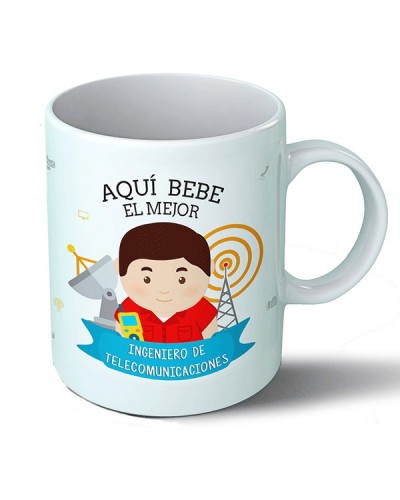 Taza Aquí bebe el mejor ingeniero de telecomunicaciones del mundo