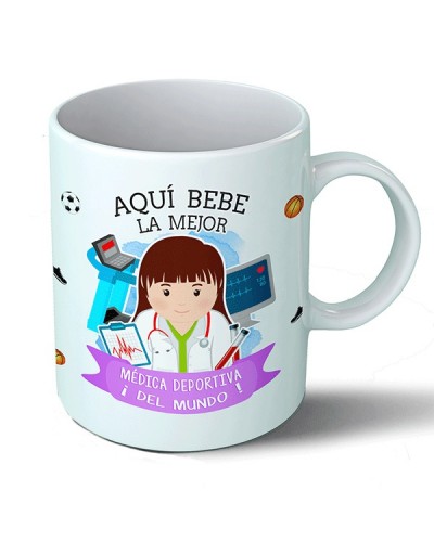 Tazas Taza Aquí bebe la mejor médica deportiva del mundo