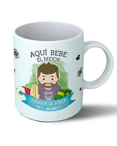 Tazas Taza Aquí bebe el mejor jugador de póker del mundo