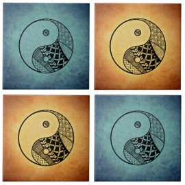 Azulejos Ying Yang Taoísmo (4ud.)