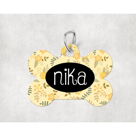 Chapas para mascotas Placa modelo "Nika" nombre personalizable