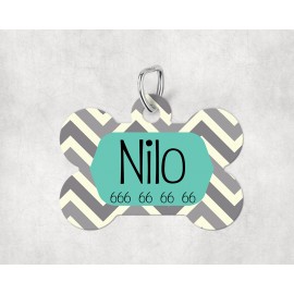 Placa modelo "Nilo" nombre y tlf personalizable