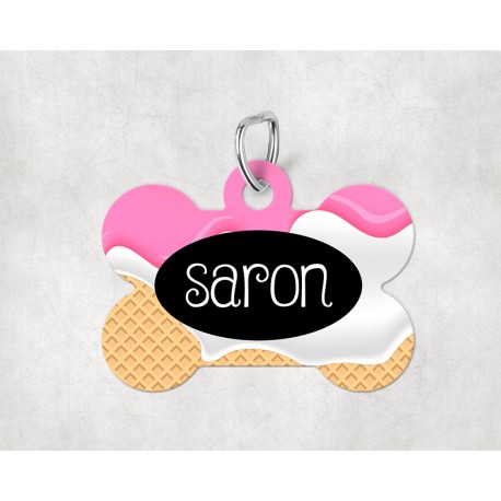 Chapas para mascotas Placa modelo "Saron" nombre personalizable