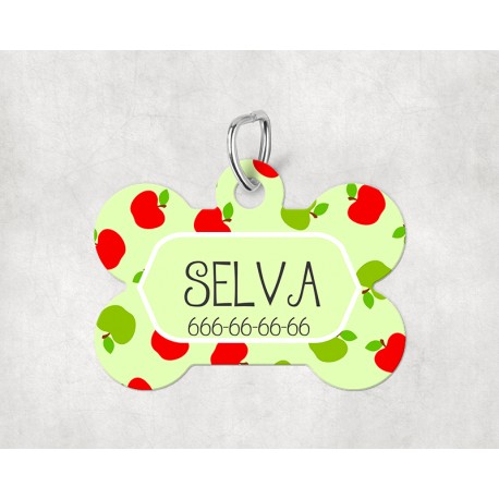 Chapas para mascotas Placa modelo "Selva" nombre y tlf personalizable
