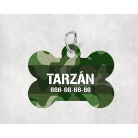 Placa modelo "Tarzán" nombre y tlf personalizable