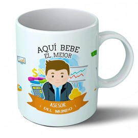 Taza Aquí bebe el mejor asesor del mundo