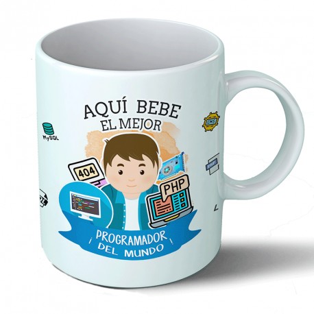 Tazas Taza Aquí bebe el mejor programador del mundo