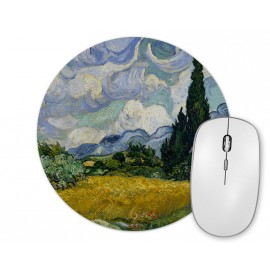 Alfombrilla de ratón Vincent Van Gogh "Campo de trigo con cipreses"