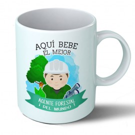 Taza Aquí bebe el mejor agente forestal del mundo