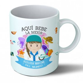 Taza Aquí bebe la mejor Bióloga marina del mundo