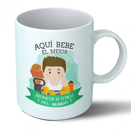 Tazas Taza Aquí bebe el mejor instructor de fitness del mundo