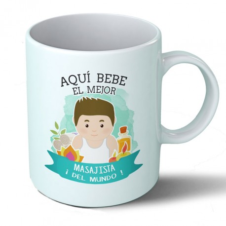 Tazas Taza Aquí bebe el mejor masajista del mundo