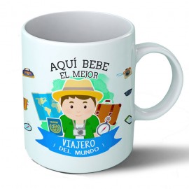 Taza Aquí bebe el mejor viajero del mundo