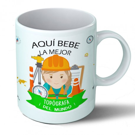 Tazas Taza Aquí bebe la mejor topógrafa del mundo