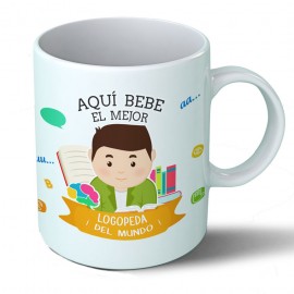 Taza Aquí bebe el mejor logopeda del mundo