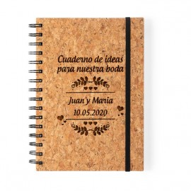 Libreta personalizada "Cuaderno de ideas para nuestra boda"