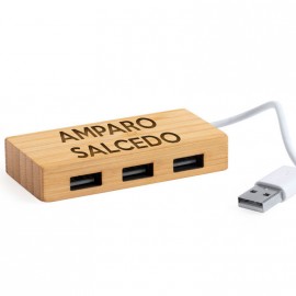 Multipuerto USB personalizado de madera