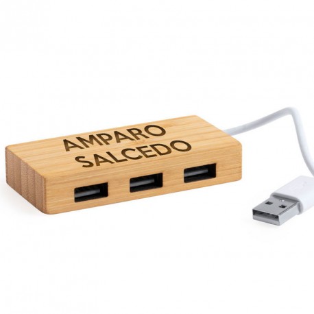 Electrónica y Gadgets Multipuerto USB personalizado de madera
