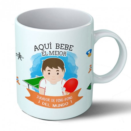 Tazas Taza Aquí bebe el mejor jugador de ping pong del mundo